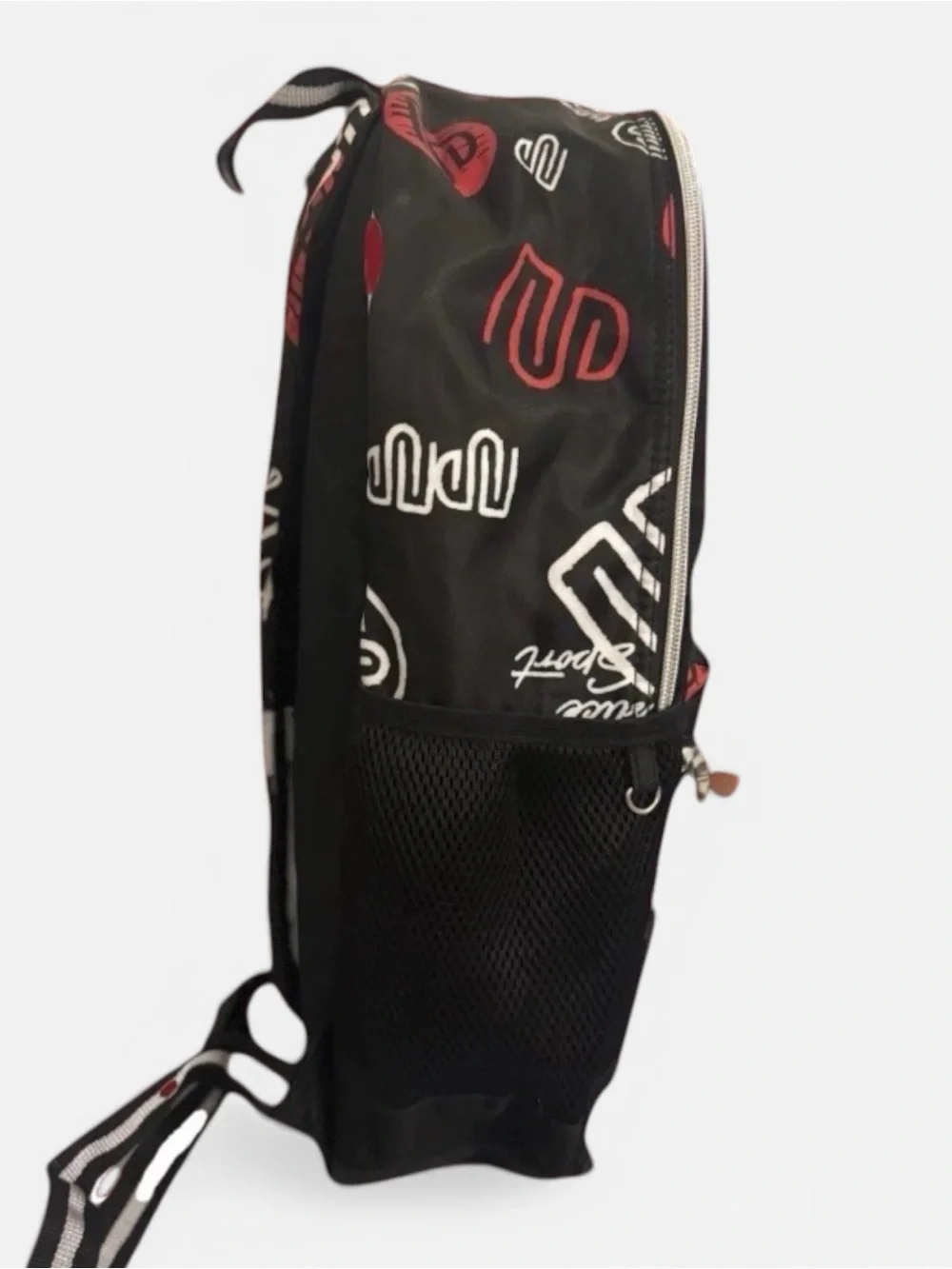 NEW! Justice Black Backpack with Red and White Accents